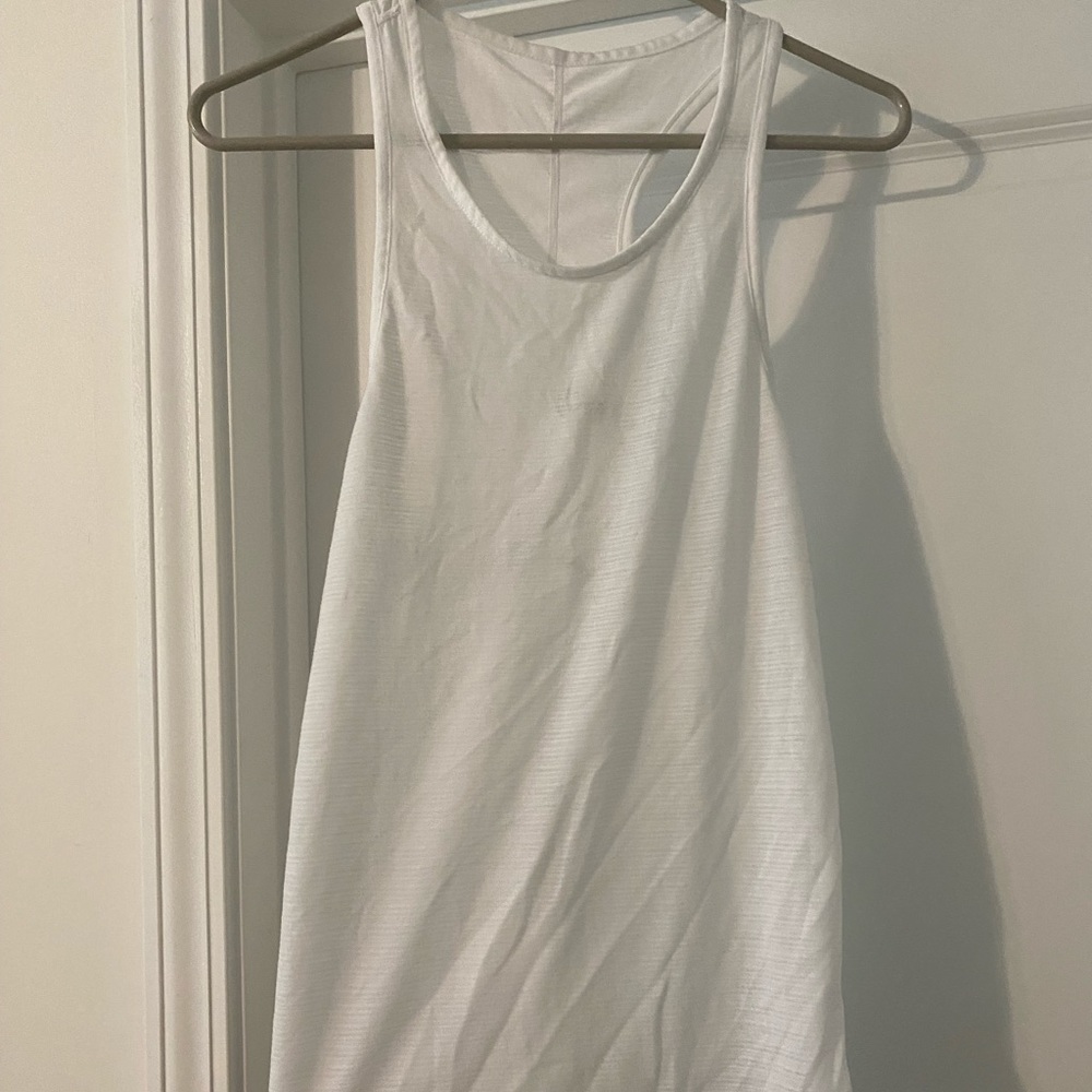 Zyia split back tank top - white